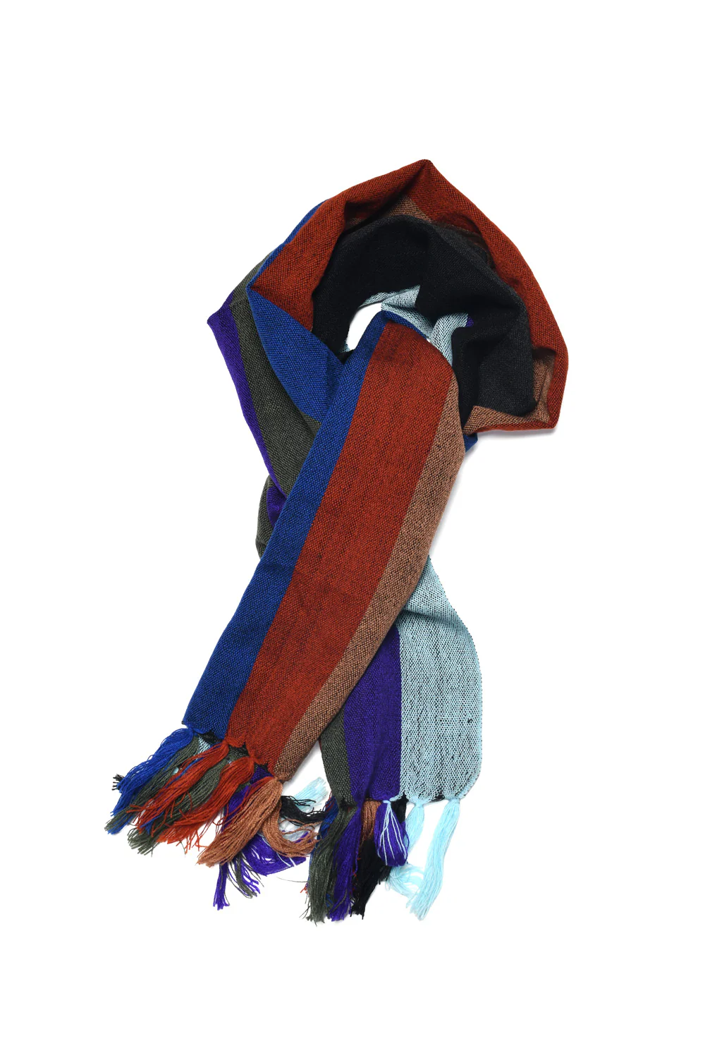 8 Color Combi Scarf - Black x Grey [Narrow] - Image 3